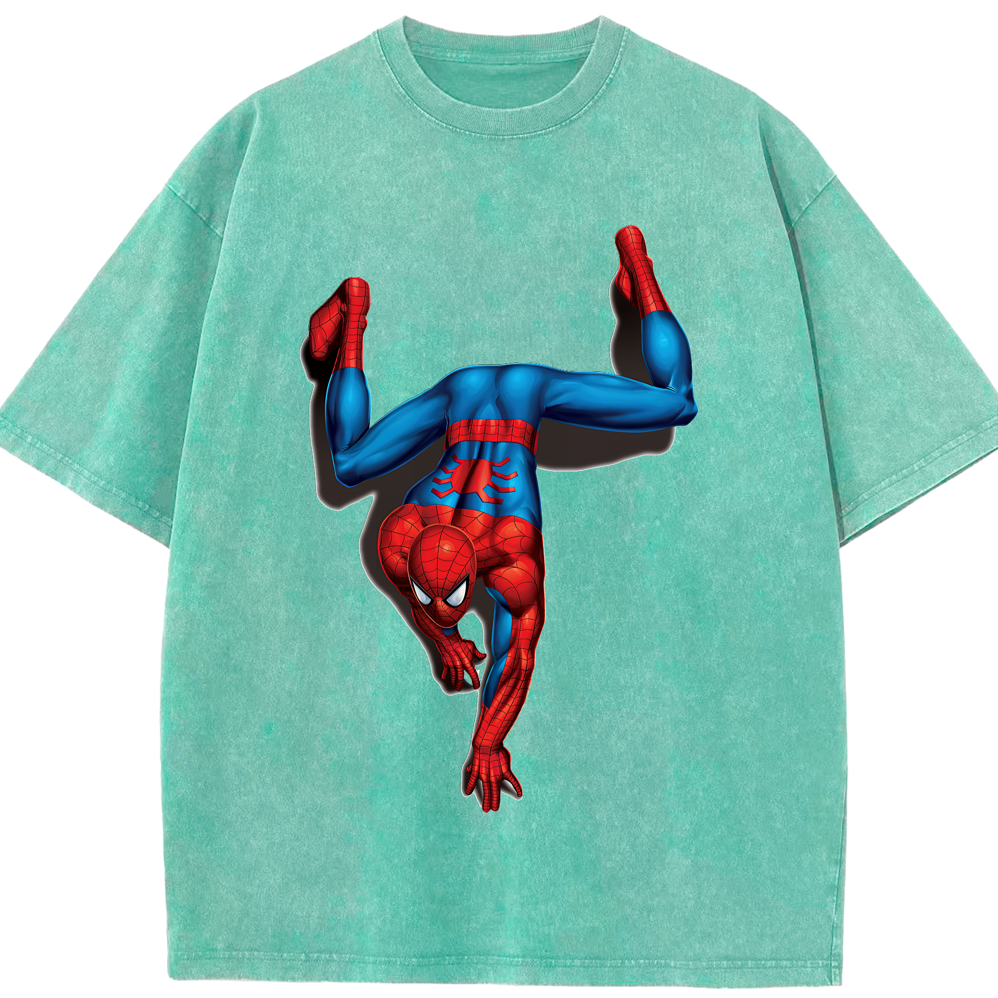 （画像用） Spider Man スパイダーマン 綿100% ヴィンテージ風 半袖Tシャツ（フロントプリント）